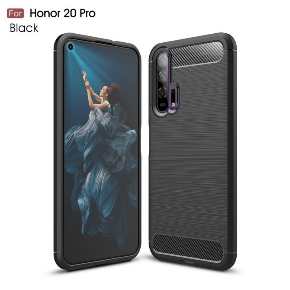 Hülle Für Honor 20 Pro Gebürstete Kohlefaser