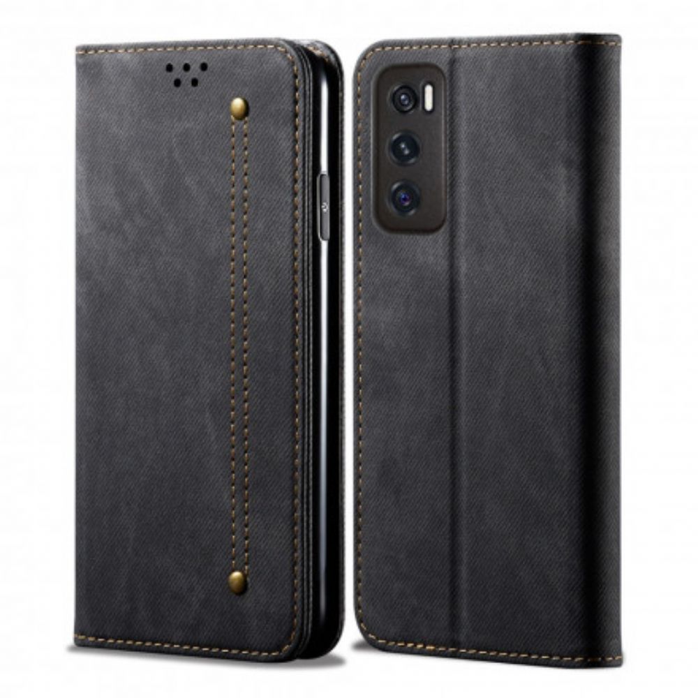 Schutzhülle Für Vivo Y70 Flip Case Jeansstoff