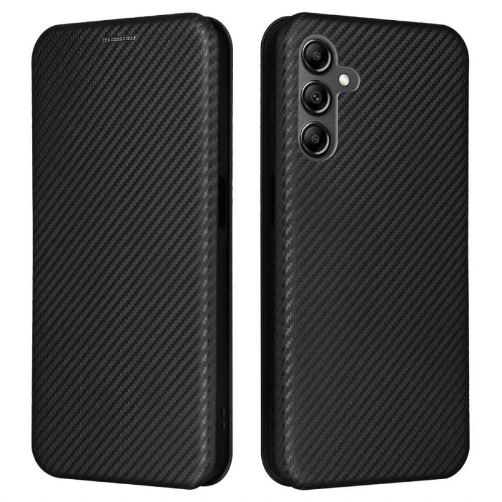 Flip Case Samsung Galaxy A15 5g Handyhülle Klassische Kohlefaser