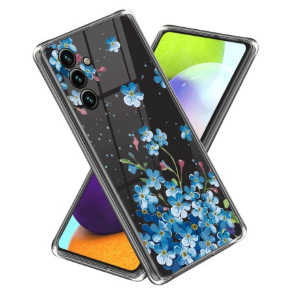 Hülle Samsung Galaxy A15 5g Blaue Blumen