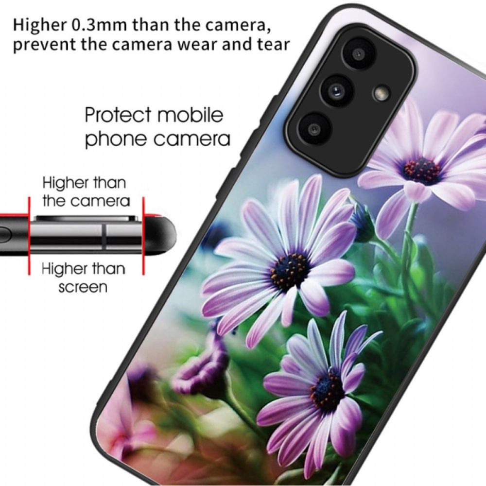 Hülle Samsung Galaxy A15 5g Chrysanthemen Aus Gehärtetem Glas