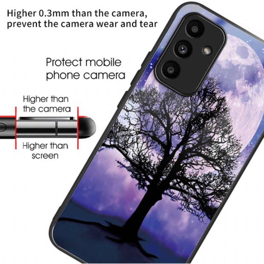 Hülle Samsung Galaxy A15 5g Gehärtetes Glas Baum Und Mond