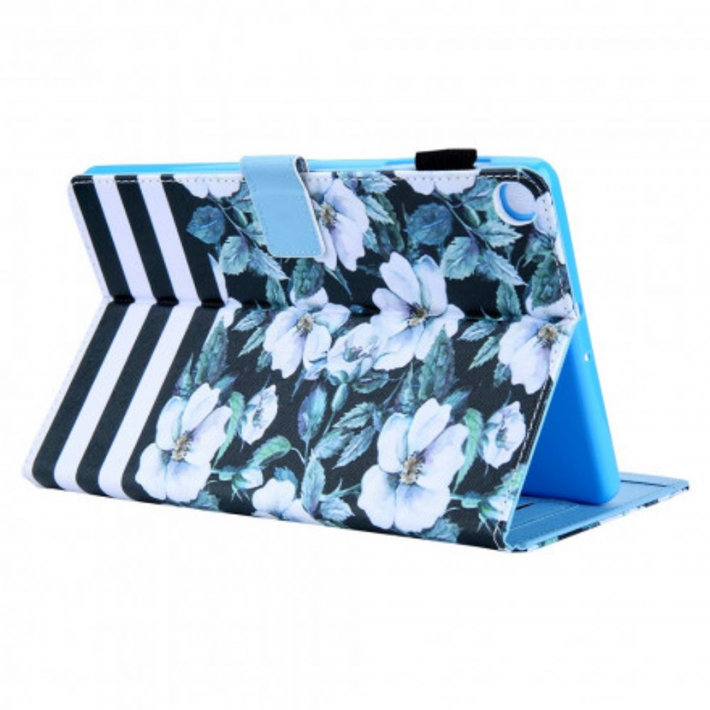 Flip Case Für Samsung Galaxy Tab A7 (2024 Designblumen