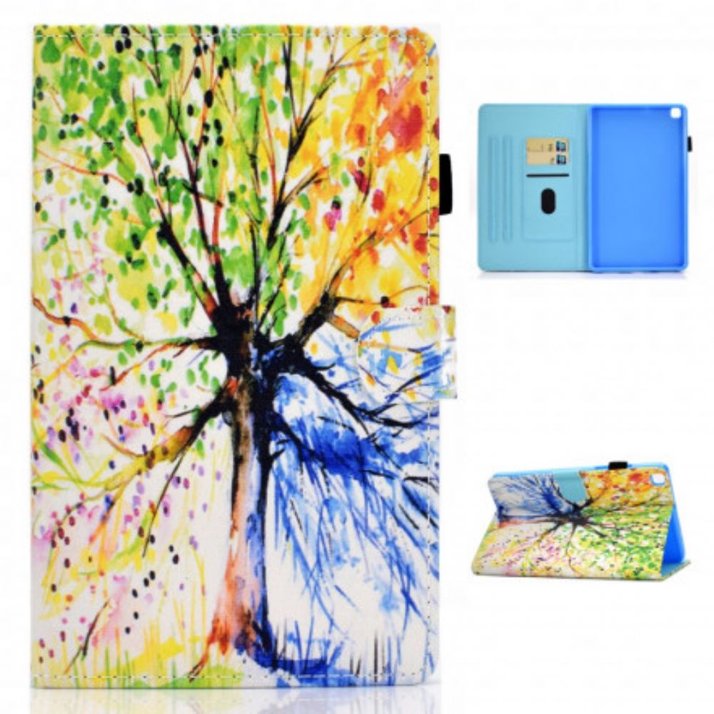 Flip Case Für Samsung Galaxy Tab A7 Aquarellbaum