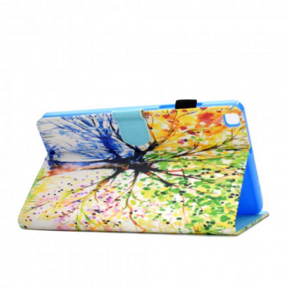 Flip Case Für Samsung Galaxy Tab A7 Aquarellbaum