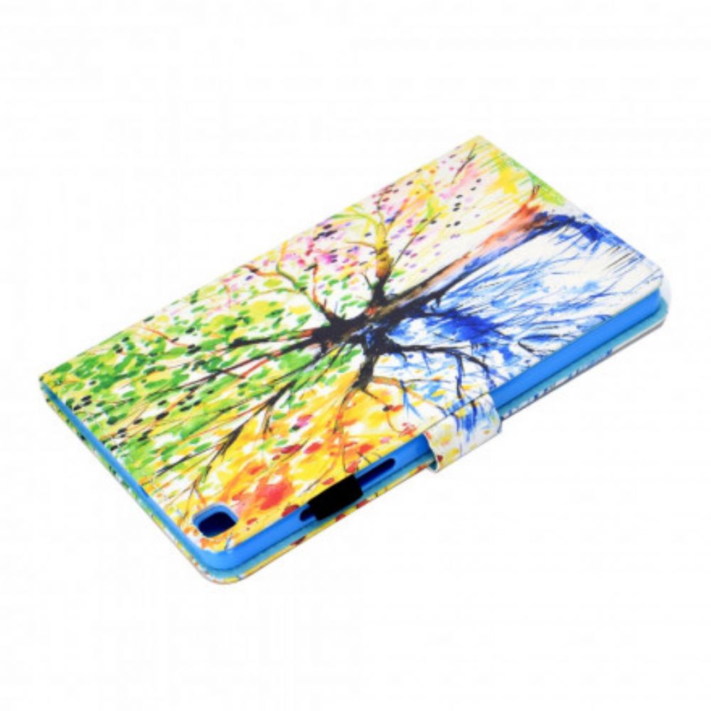 Flip Case Für Samsung Galaxy Tab A7 Aquarellbaum