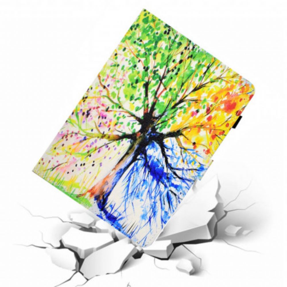 Flip Case Für Samsung Galaxy Tab A7 Aquarellbaum