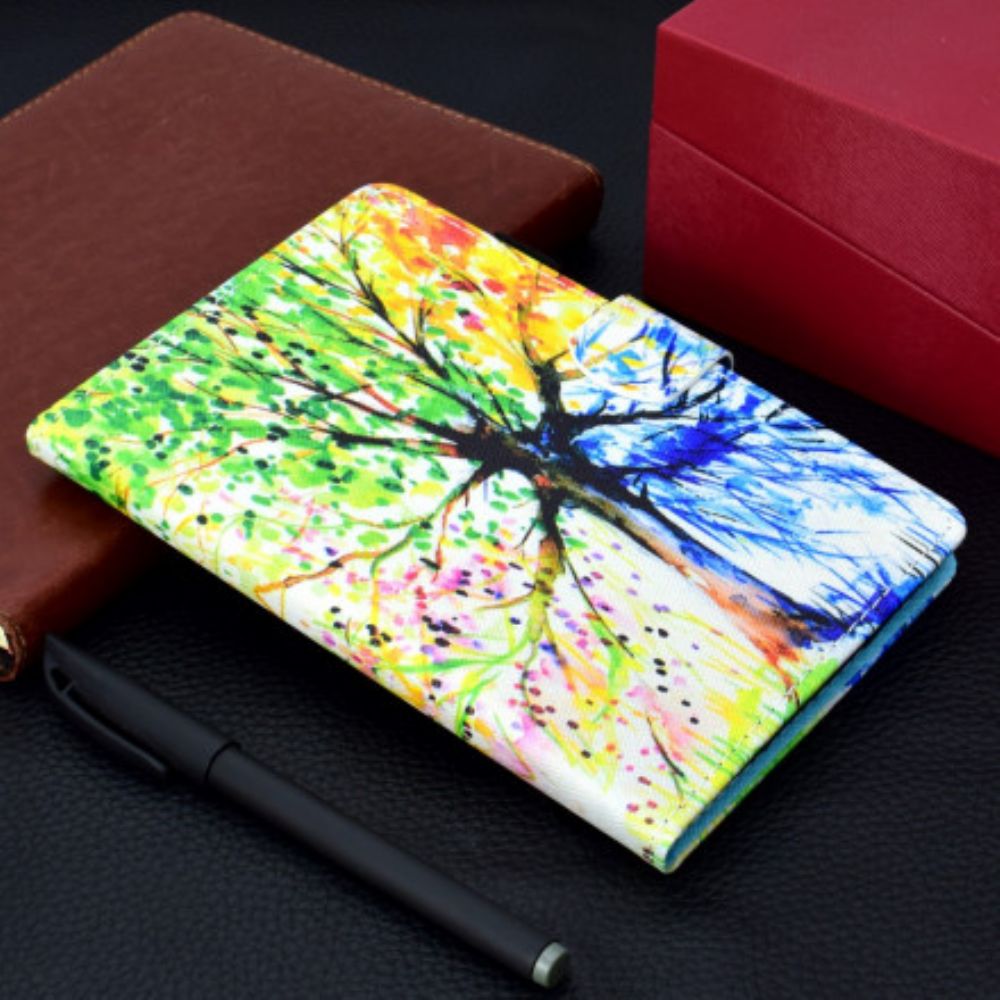 Flip Case Für Samsung Galaxy Tab A7 Aquarellbaum