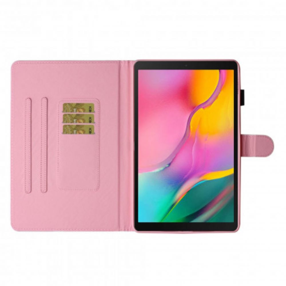 Flip Case Für Samsung Galaxy Tab A7 Aufmerksames Kätzchen