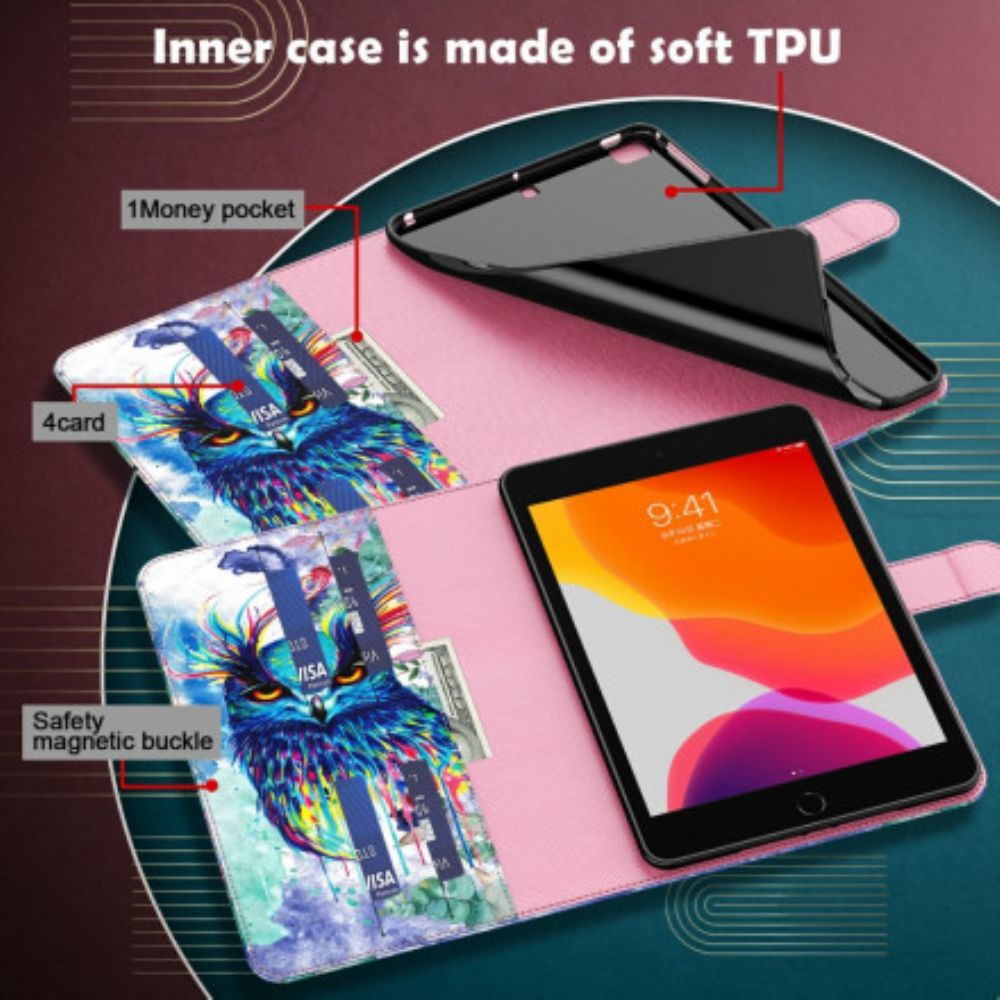 Flip Case Für Samsung Galaxy Tab A7 Eule