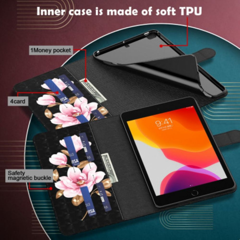 Flip Case Für Samsung Galaxy Tab A7 Hellrosa Blüten