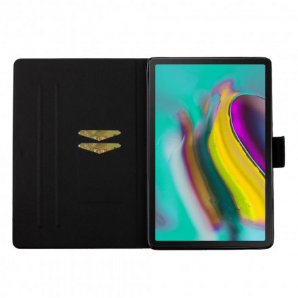 Flip Case Für Samsung Galaxy Tab A7 Künstlerische Eule