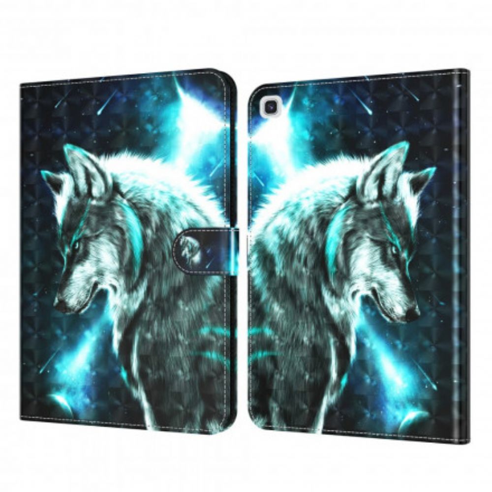 Flip Case Für Samsung Galaxy Tab A7 Lichtpunkt Wilder Wolf