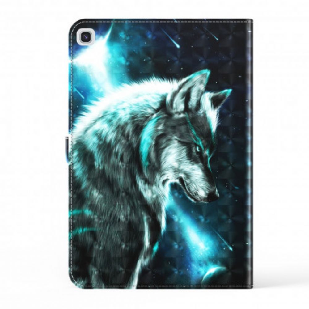 Flip Case Für Samsung Galaxy Tab A7 Lichtpunkt Wilder Wolf