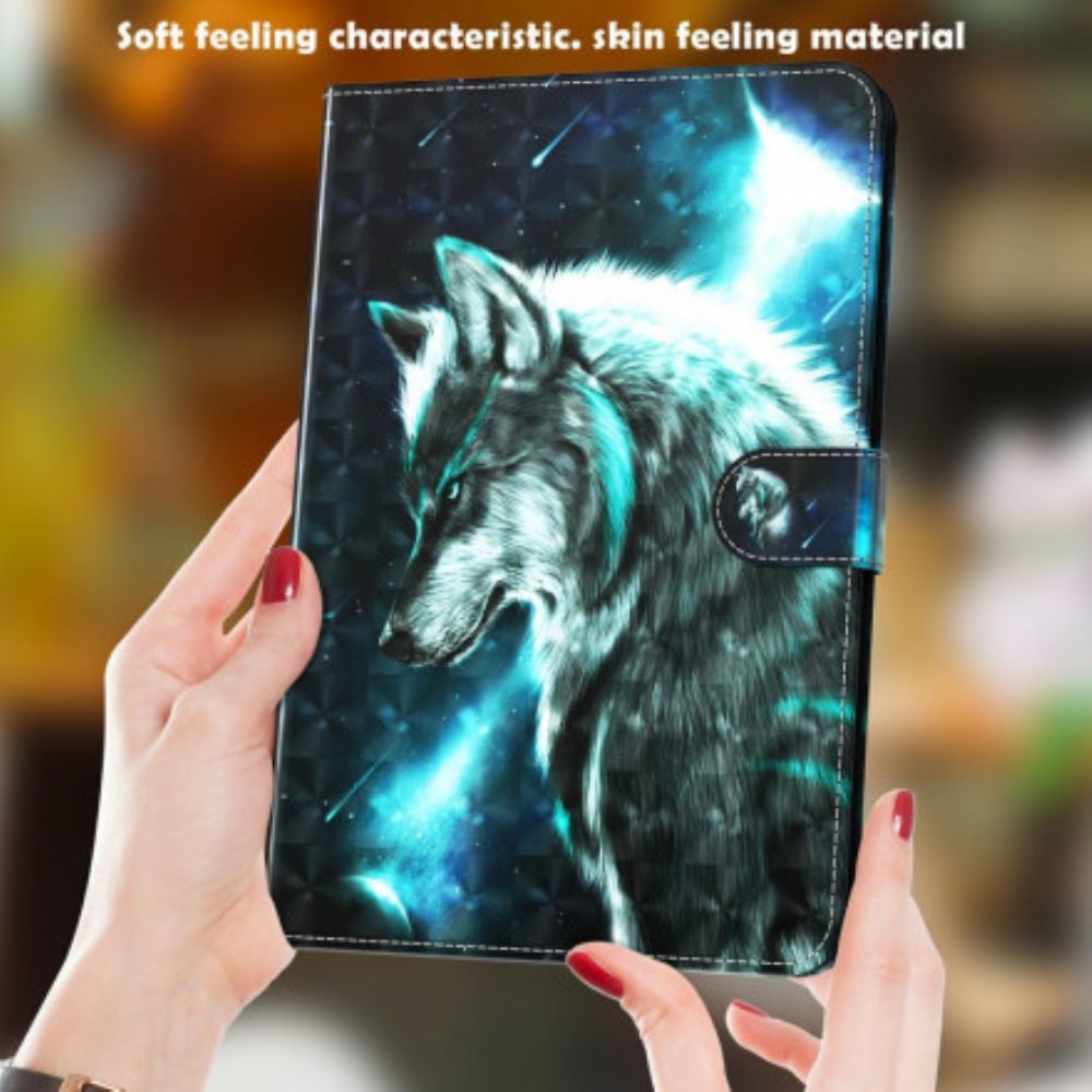 Flip Case Für Samsung Galaxy Tab A7 Lichtpunkt Wilder Wolf