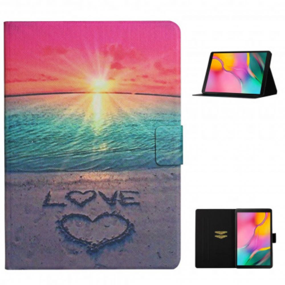 Flip Case Für Samsung Galaxy Tab A7 Liebe Bei Sonnenuntergang