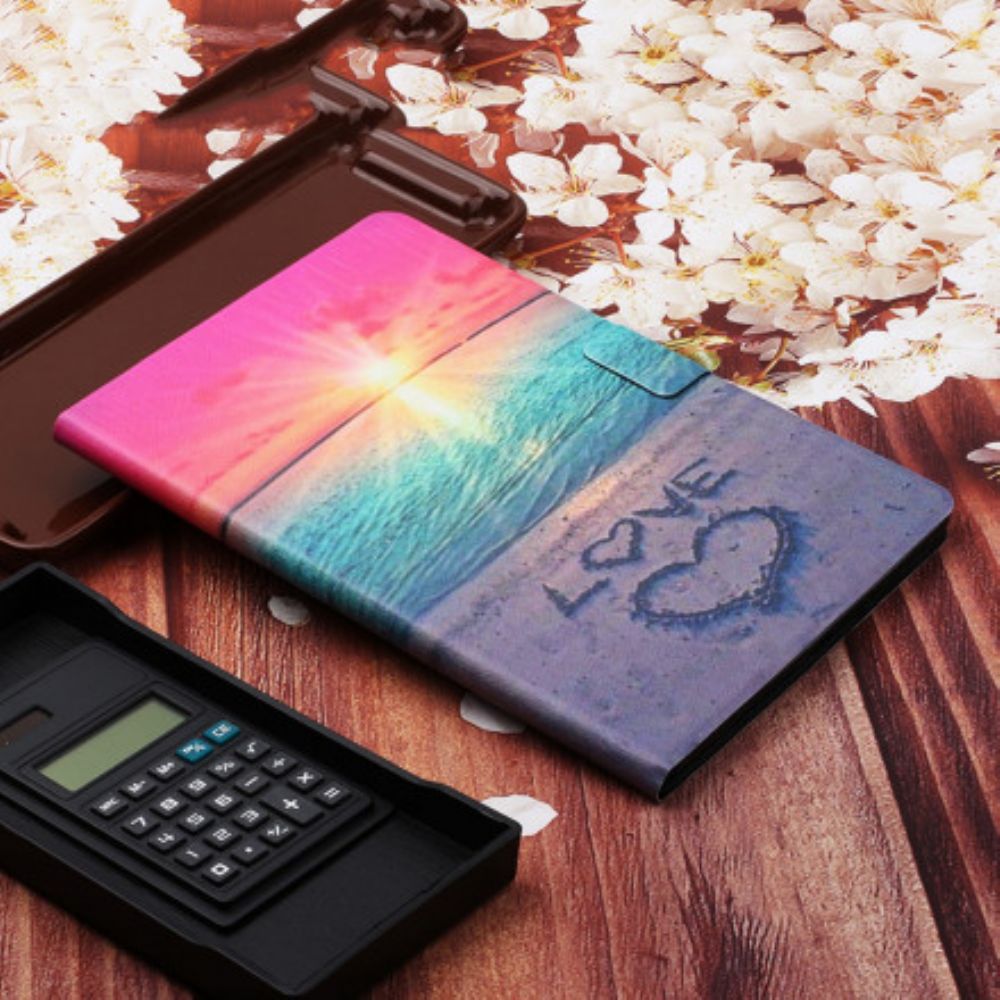 Flip Case Für Samsung Galaxy Tab A7 Liebe Bei Sonnenuntergang