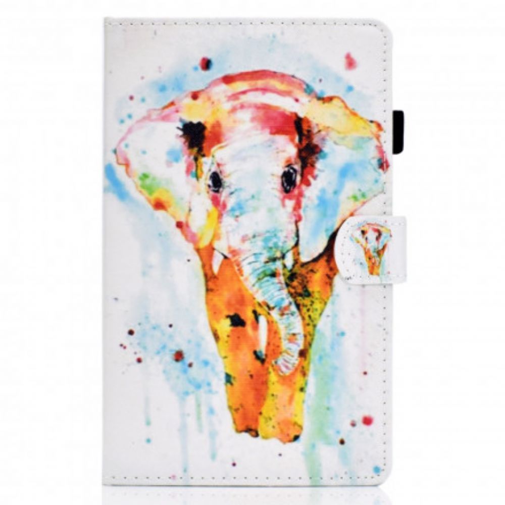 Lederhüllen Für Samsung Galaxy Tab A7 Aquarell Elefant