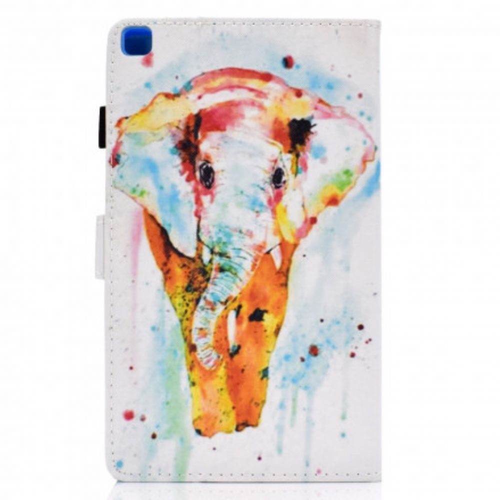 Lederhüllen Für Samsung Galaxy Tab A7 Aquarell Elefant