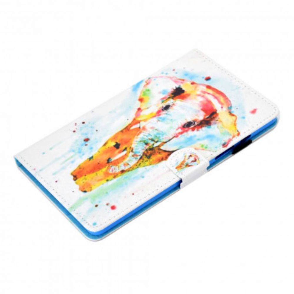 Lederhüllen Für Samsung Galaxy Tab A7 Aquarell Elefant