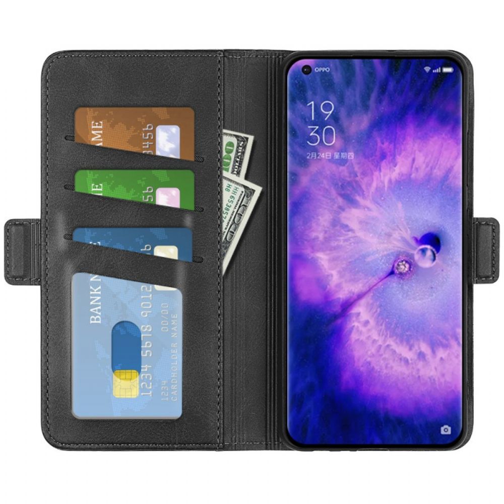 Flip Case Für Oppo Find X5 Flip Case Doppelklappe