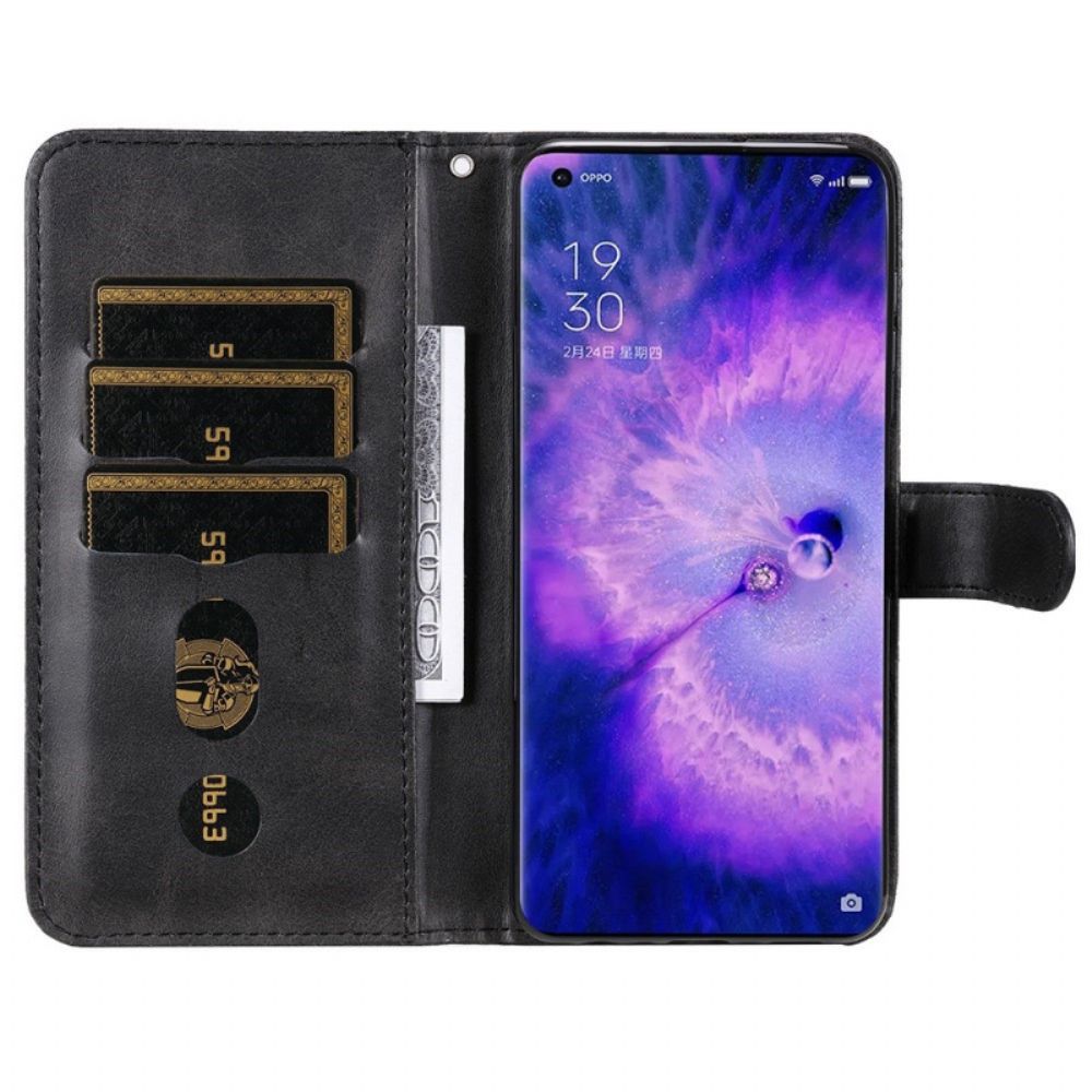 Flip Case Für Oppo Find X5 Geldbeutel