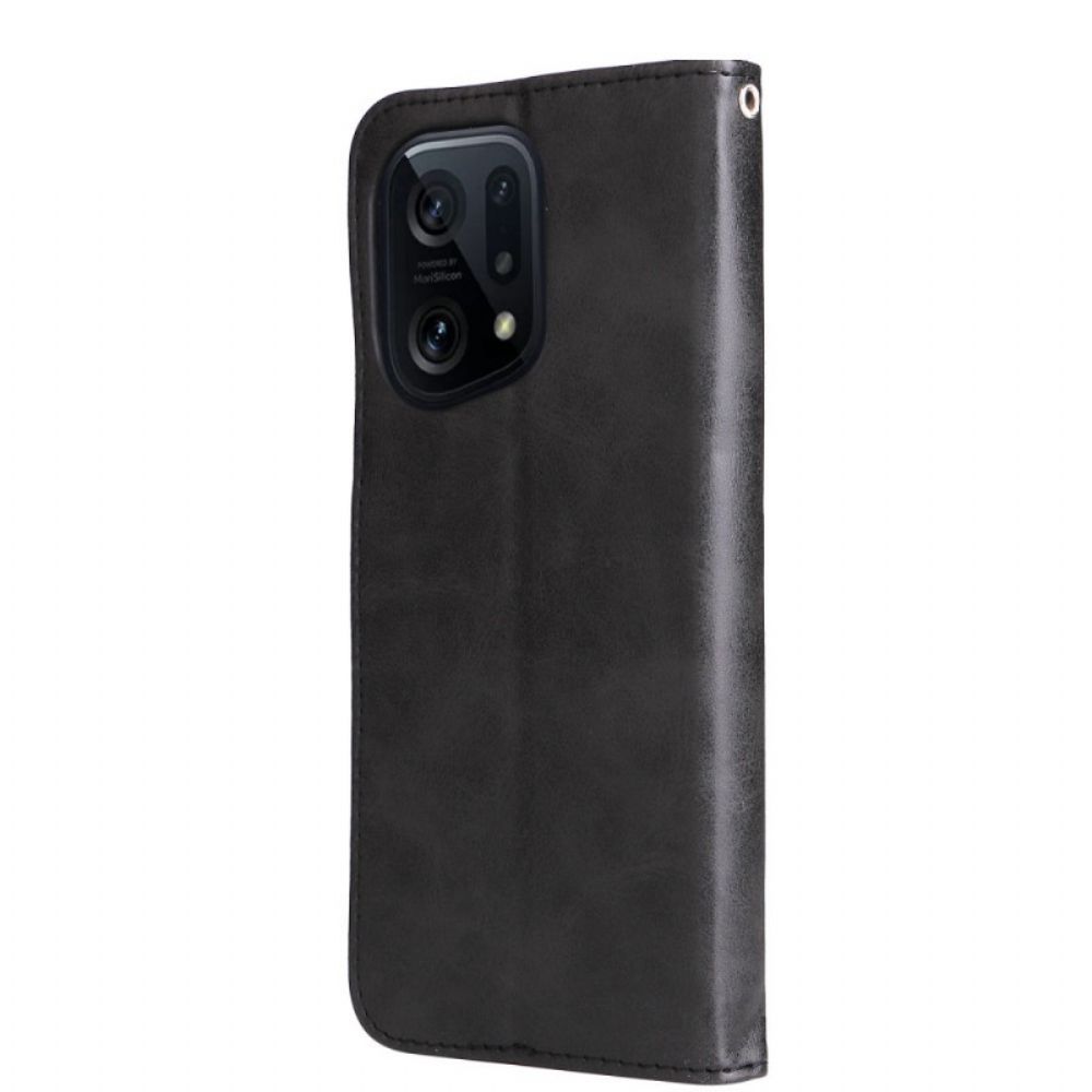 Flip Case Für Oppo Find X5 Geldbeutel