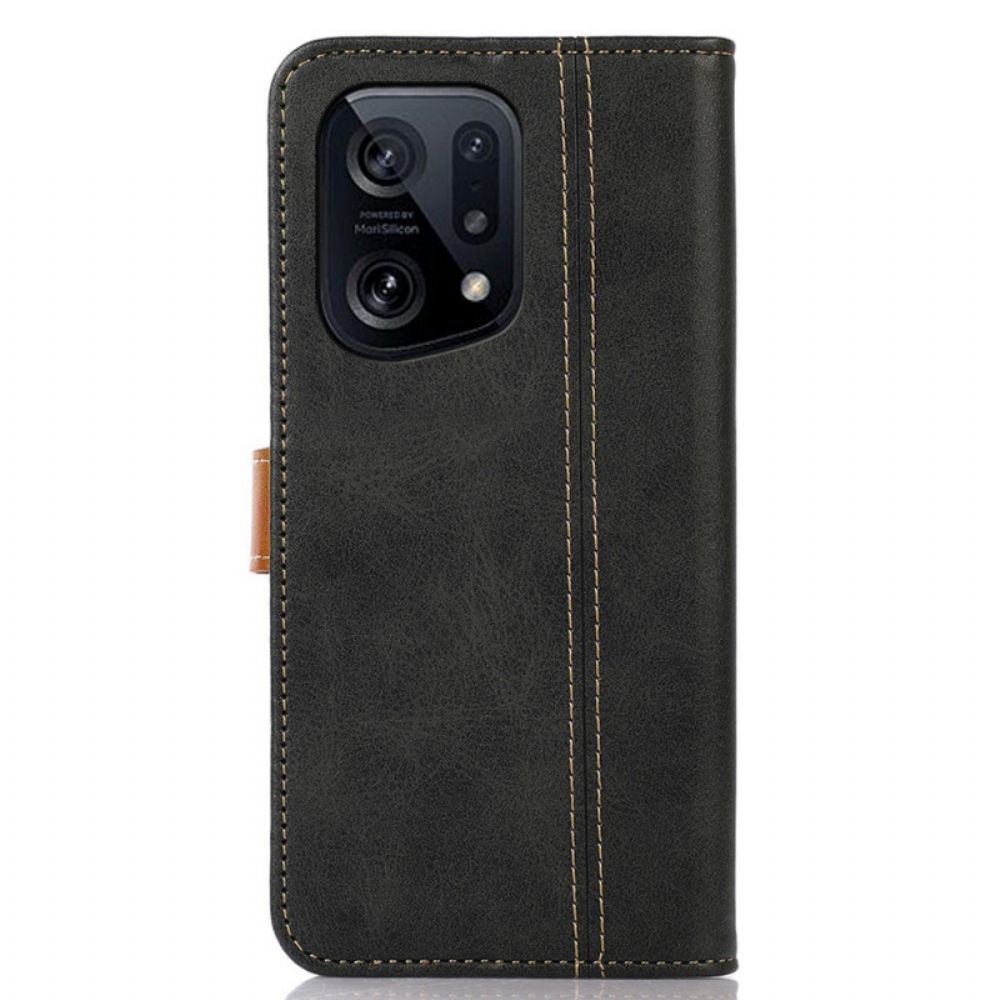 Flip Case Für Oppo Find X5 Gurt