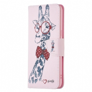 Flip Case Für Oppo Find X5 Nerdige Giraffe