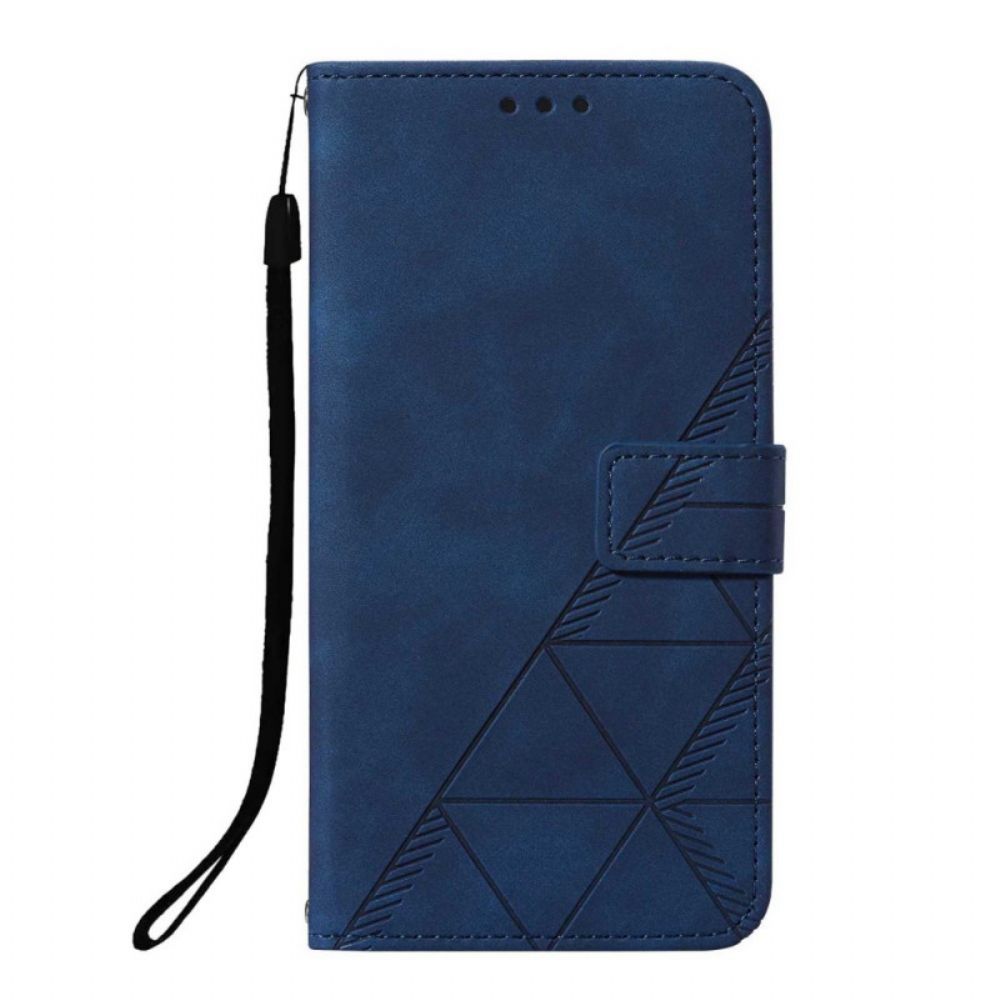 Flip Case Für Oppo Find X5 Pyramidenleder-effekt