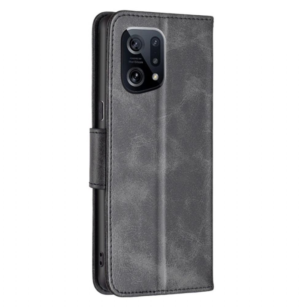 Flip Case Für Oppo Find X5 Schräge Schließe