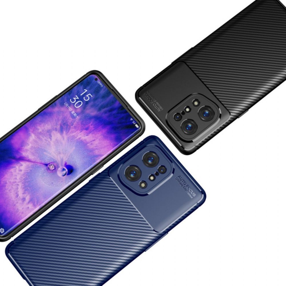 Hülle Für Oppo Find X5 Kohlefaserschlauch