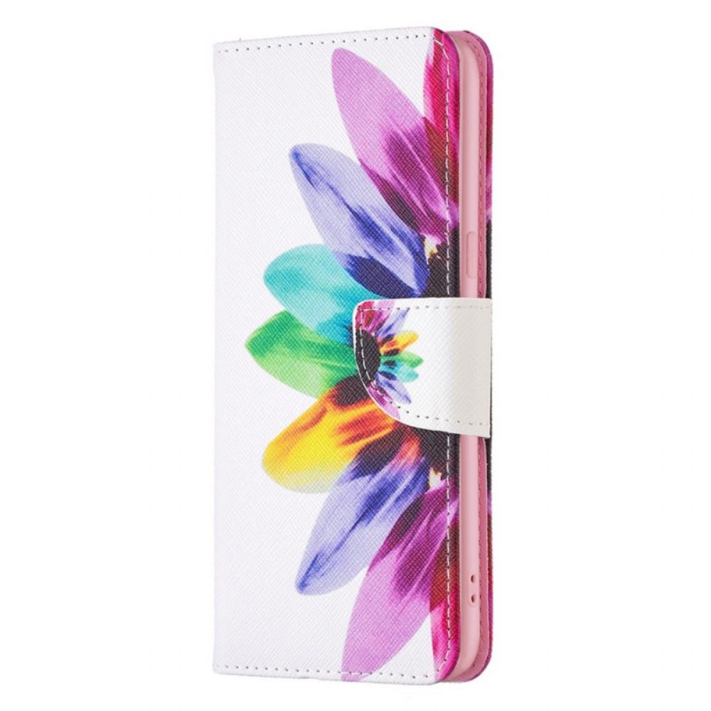 Lederhüllen Für Oppo Find X5 Aquarell Blume