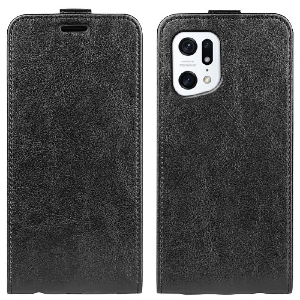 Lederhüllen Für Oppo Find X5 Flip Case Klappbar