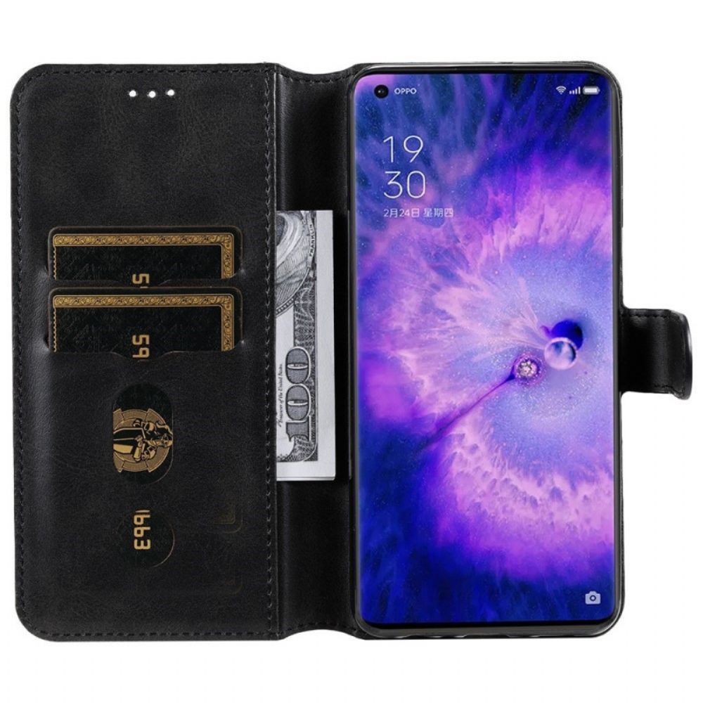 Lederhüllen Für Oppo Find X5 Leder-stil