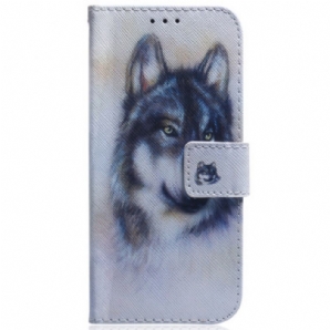 Lederhüllen Realme 12 Plus 5g Wolf-aquarell