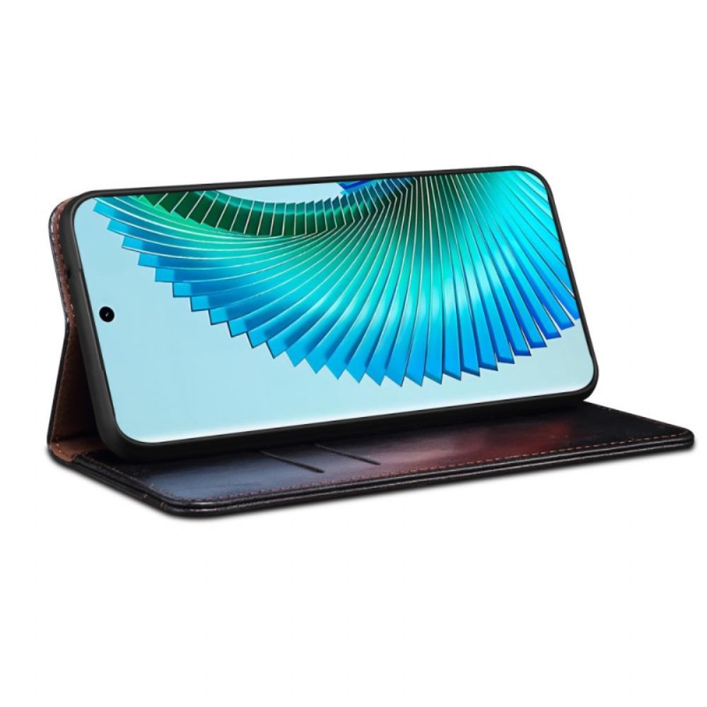 Flip Case Für Honor X9b / Magic 6 Lite Gewachstes Kunstleder