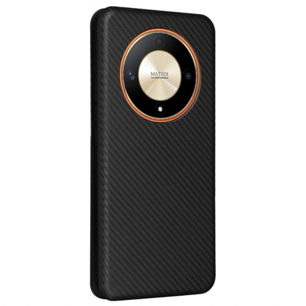 Flip Case Für Honor X9b / Magic 6 Lite Kohlefaser