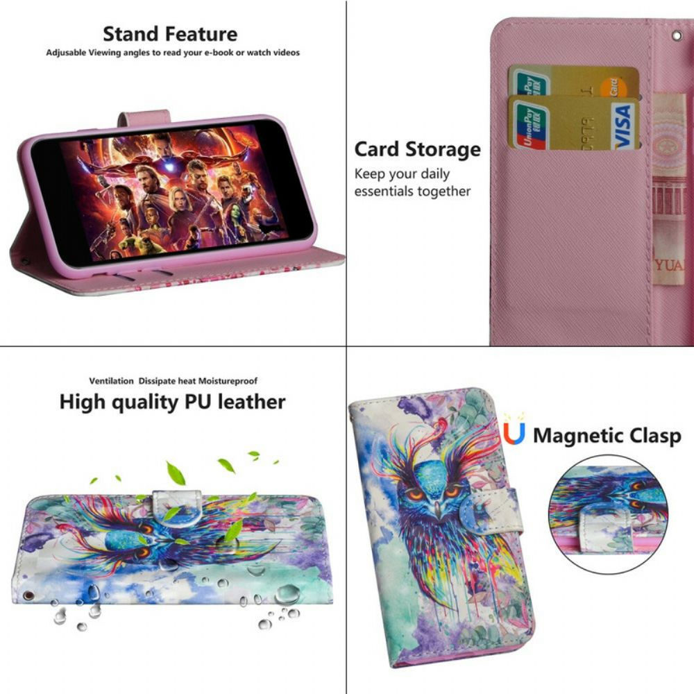 Flip Case Für Huawei P Smart 2024 Aquarellvogel