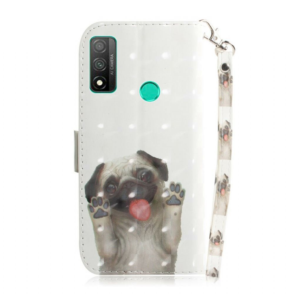 Flip Case Für Huawei P Smart 2024 Mit Kordel Love My Dog Mit Riemen