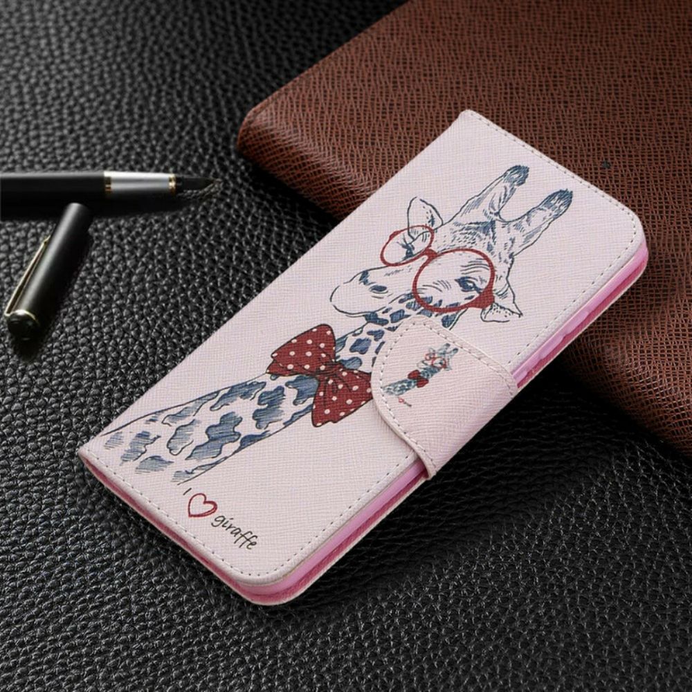 Flip Case Für Huawei P Smart 2024 Nerdige Giraffe