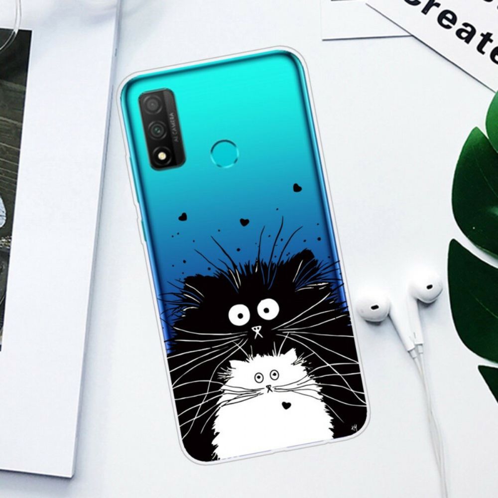 Handyhülle Für Huawei P Smart 2024 Transparente Überraschte Katzen