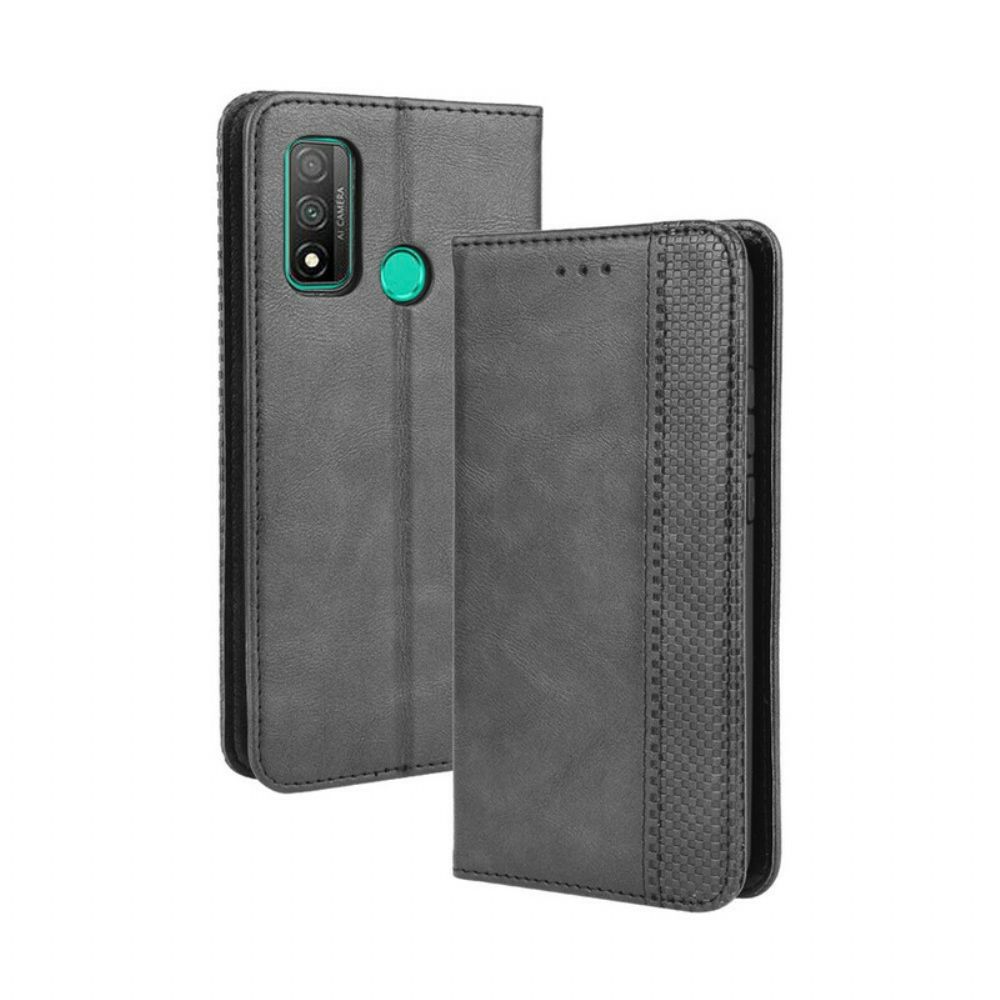 Schutzhülle Für Huawei P Smart 2024 Flip Case Stilisierter Vintage-ledereffekt