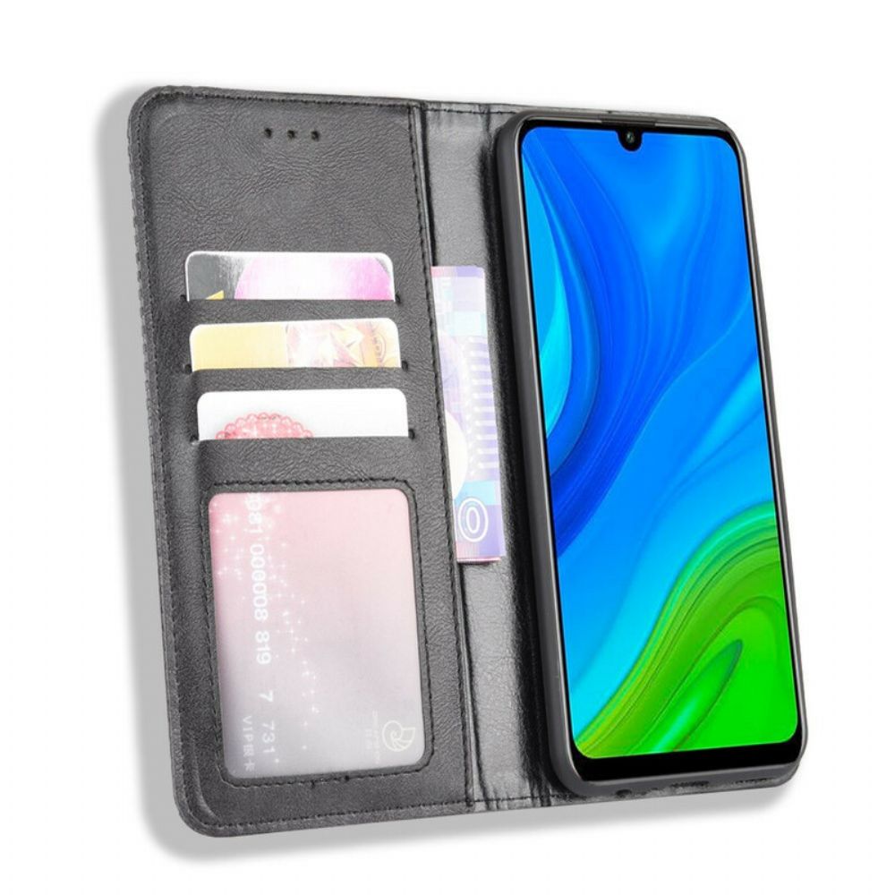 Schutzhülle Für Huawei P Smart 2024 Flip Case Stilisierter Vintage-ledereffekt