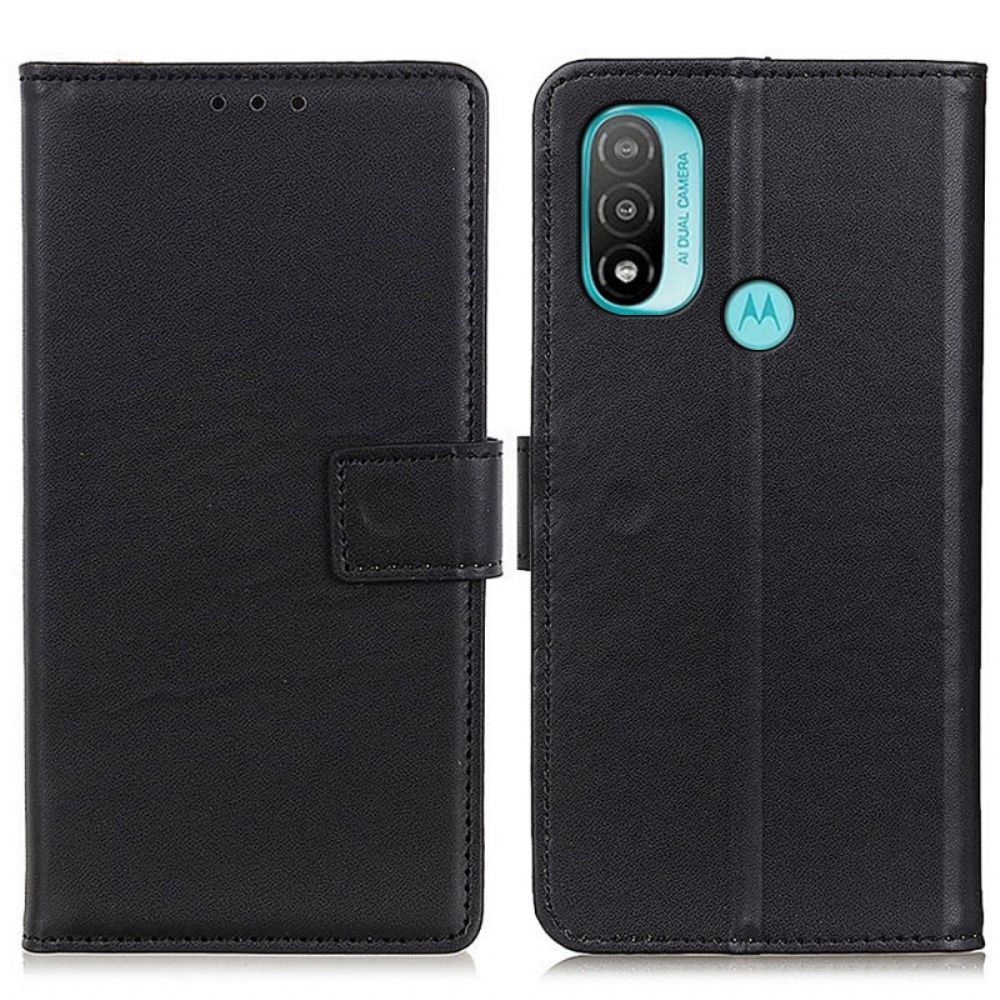 Flip Case Für Moto E40 / E30 / E20 Einfaches Kunstleder