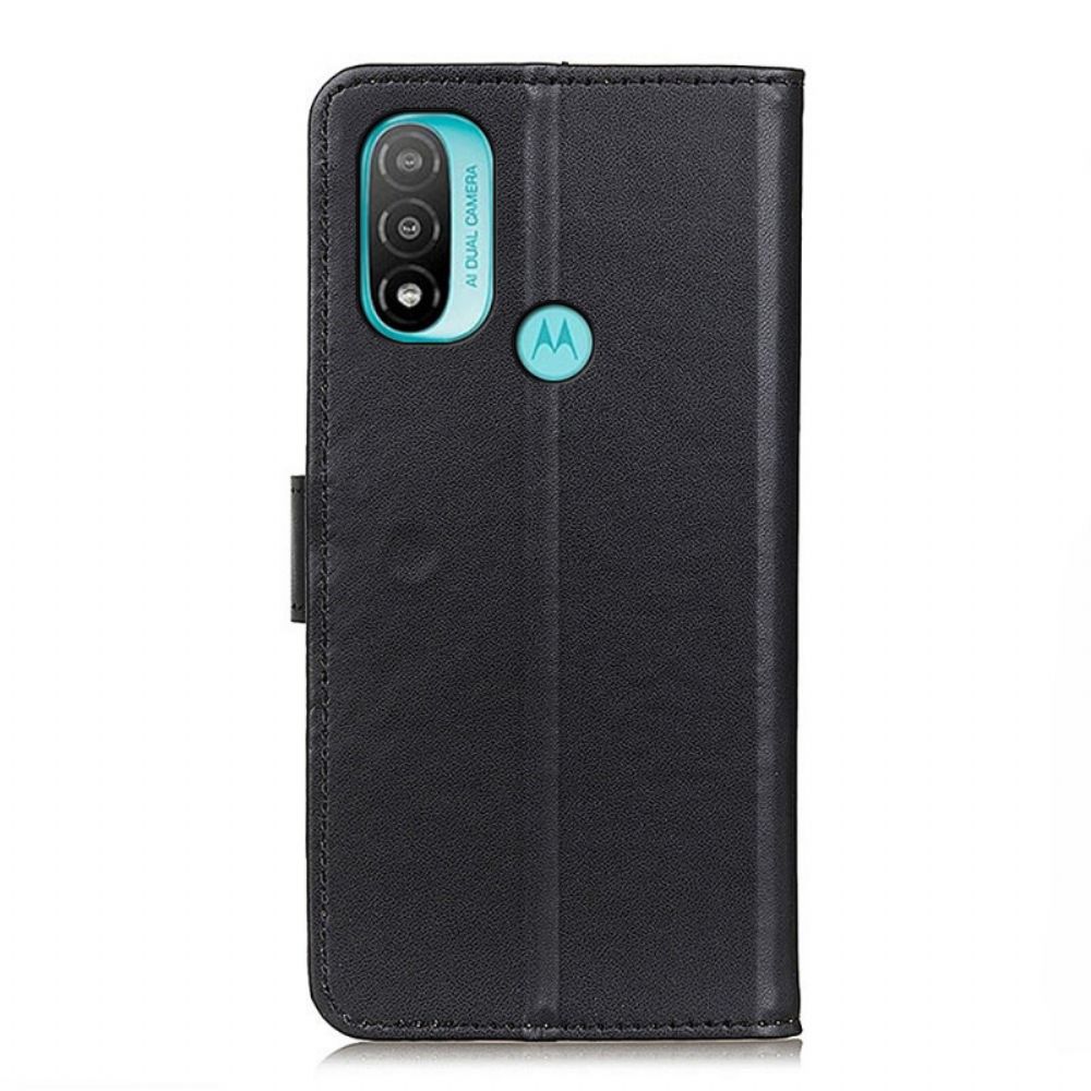 Flip Case Für Moto E40 / E30 / E20 Einfaches Kunstleder