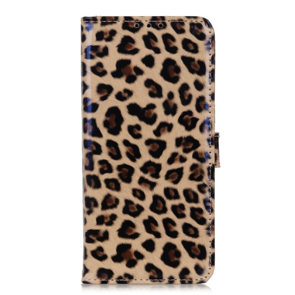 Flip Case Für Moto E40 / E30 / E20 Einzelner Leopard