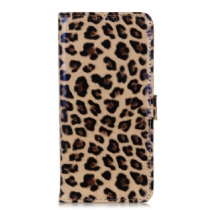 Flip Case Für Moto E40 / E30 / E20 Einzelner Leopard