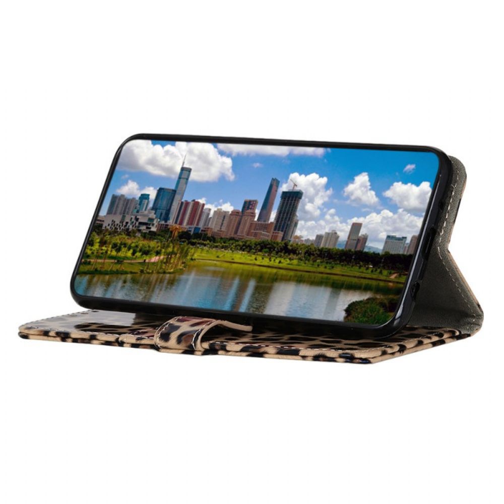 Flip Case Für Moto E40 / E30 / E20 Einzelner Leopard