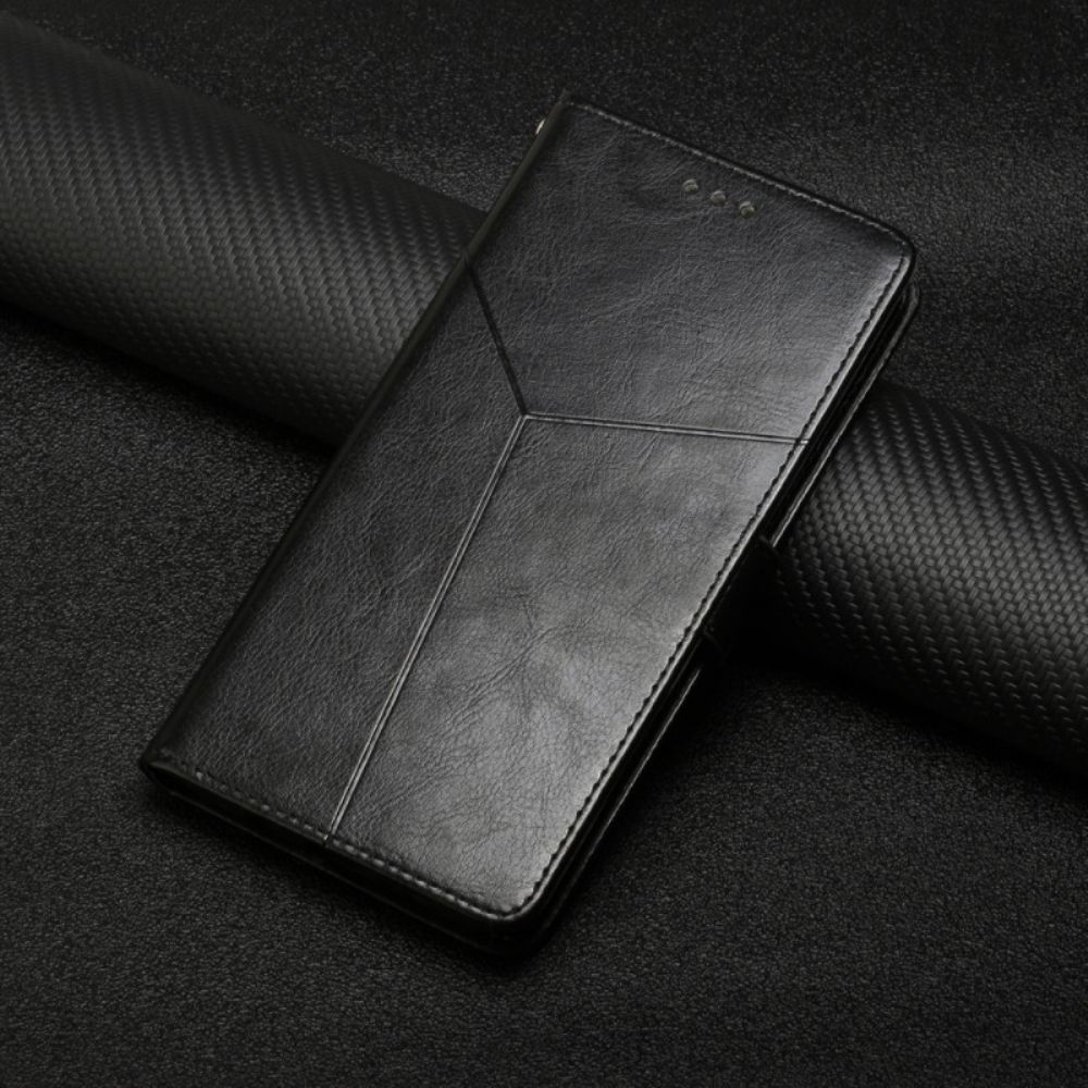 Flip Case Für Moto E40 / E30 / E20 Geo Y Design Leather Style